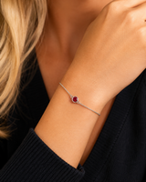 Silver Crystal Birthstone Bracelet