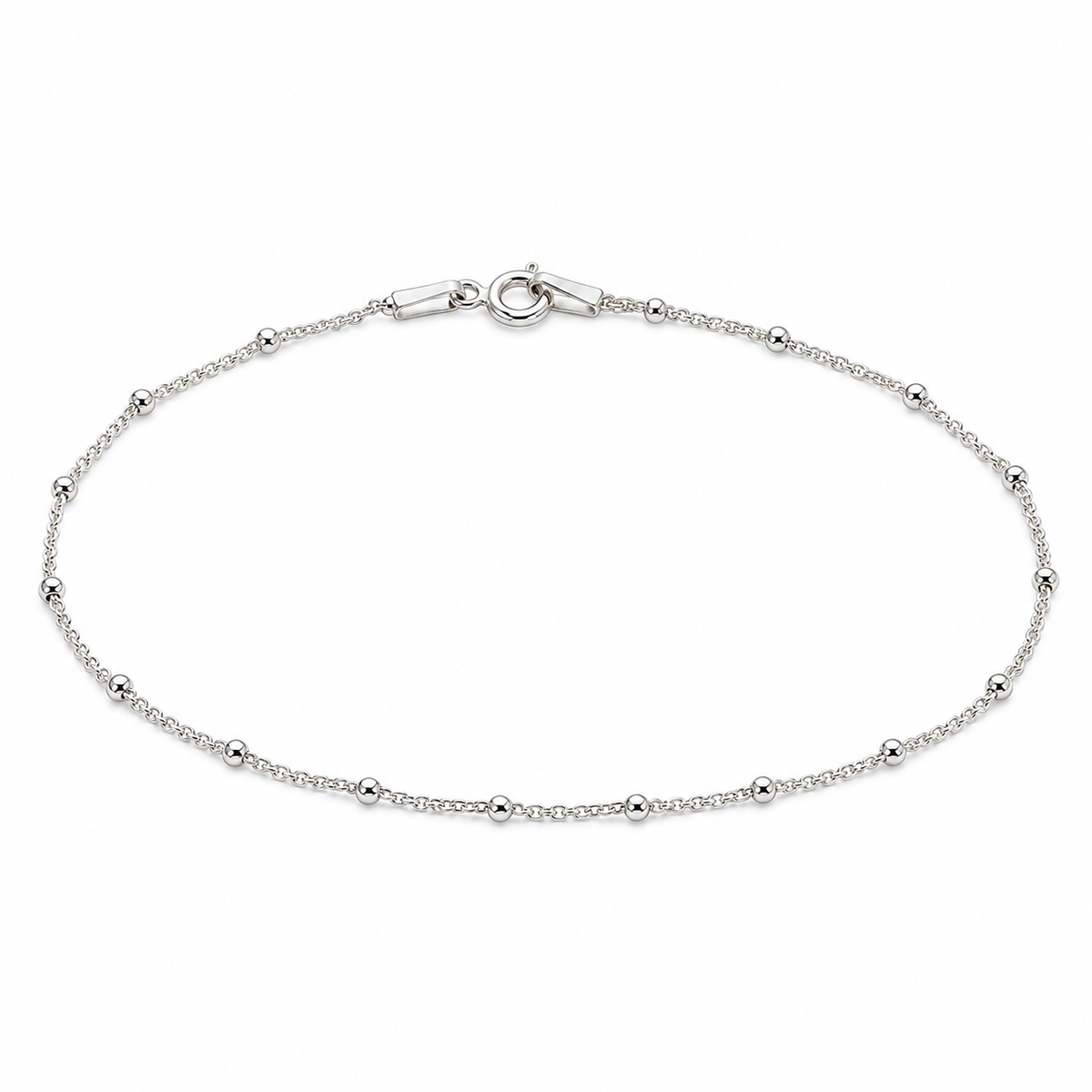 Silver Satellite Curb Chain Bracelet
