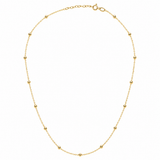 Gold Trace And Bead Satellite Chain