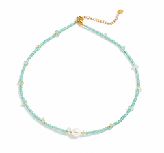 Small Bead Necklace - Green