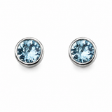 Silver Crystal Birthstone Earrings