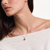 Gold Crystal Charm Birthstone Necklace