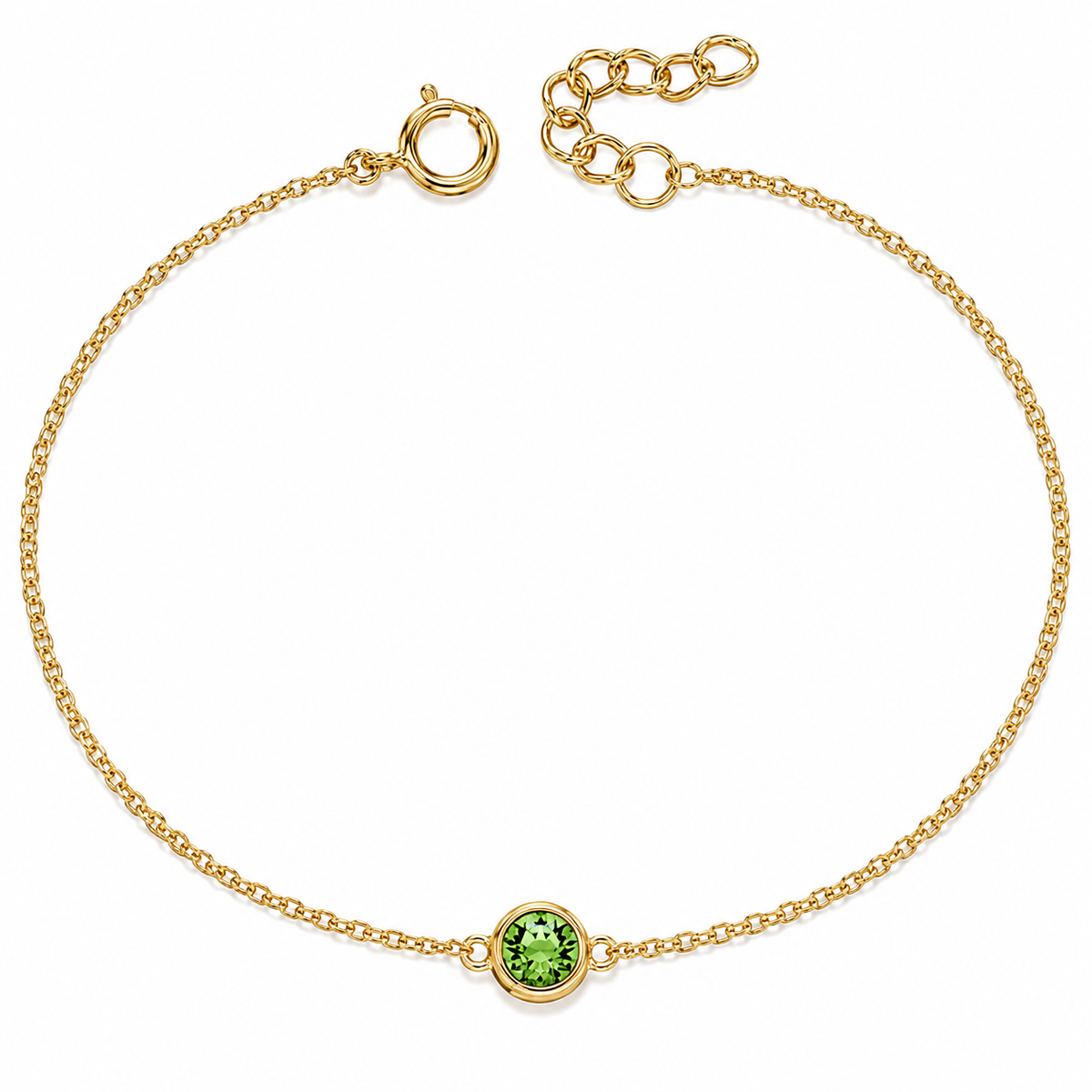 Gold Crystal Birthstone Bracelet