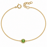 Gold Crystal Birthstone Bracelet