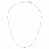 Silver Trace And Bead Satellite Chain