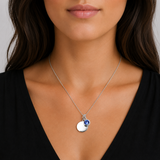Silver Crystal Birthstone Necklace
