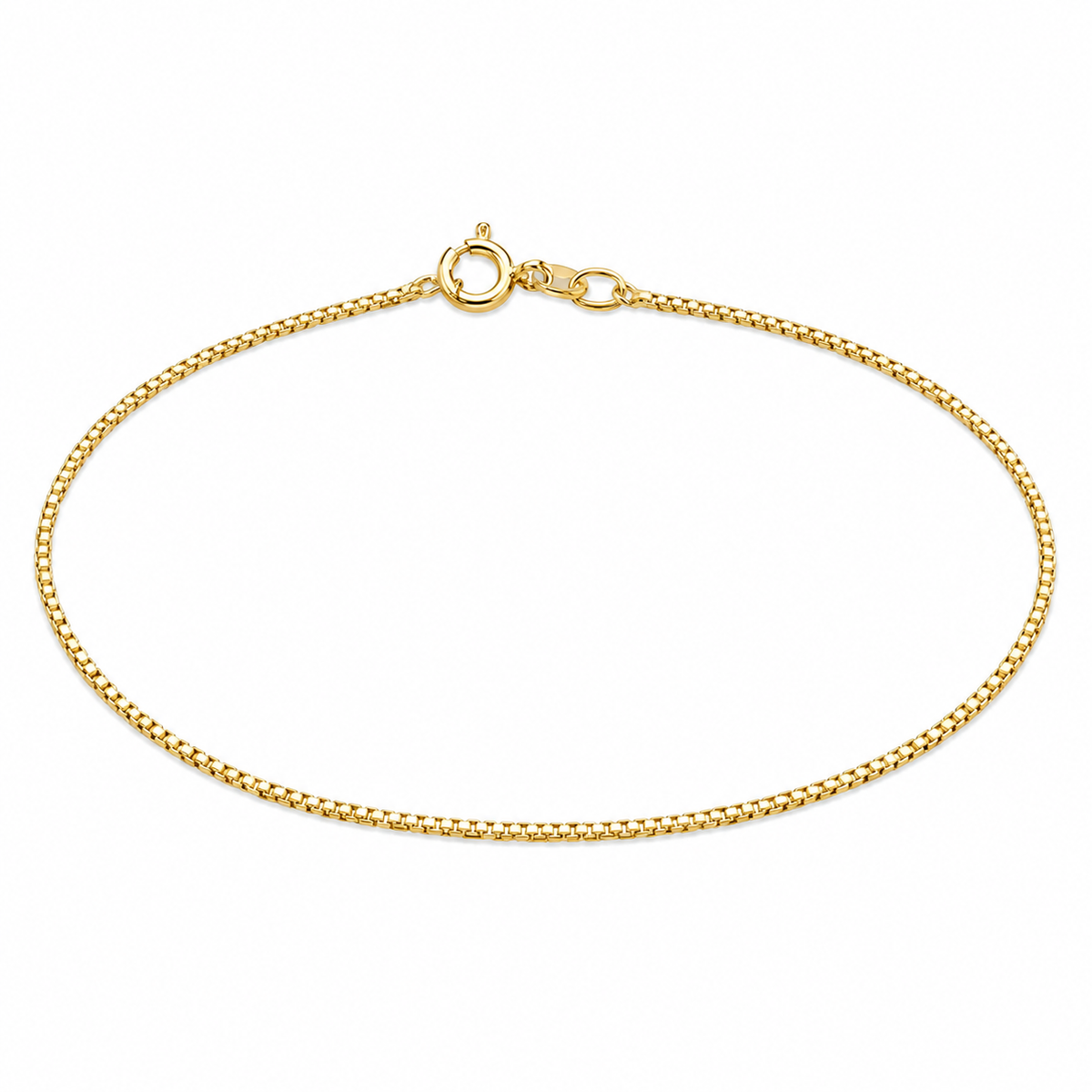 Gold Box Chain Bracelet
