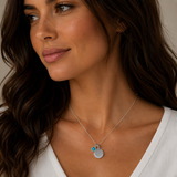 Silver Milgrain Birthstone Necklace