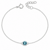Silver Crystal Birthstone Bracelet