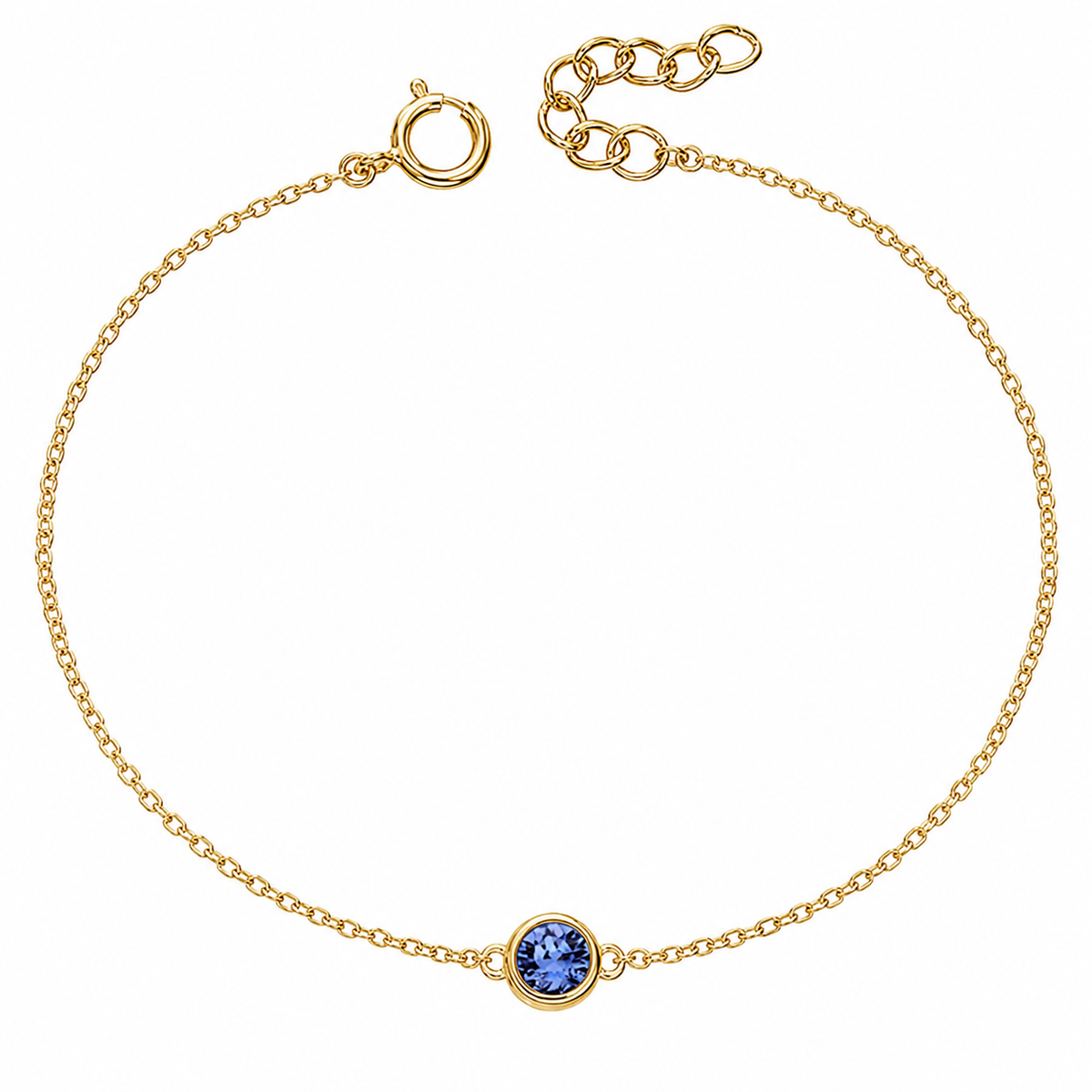 Gold Crystal Birthstone Bracelet