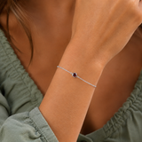 Silver Crystal Birthstone Bracelet