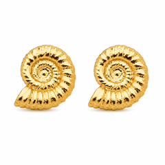 Ammonite Gold Earrings