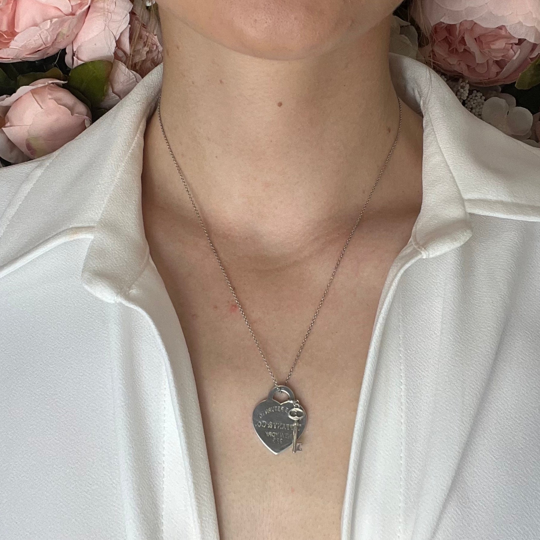 Tiffany Co Return To Tiffany Heart Tag Key Pendant Sterling