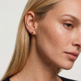 Silver Crystal Birthstone Stud Earrings