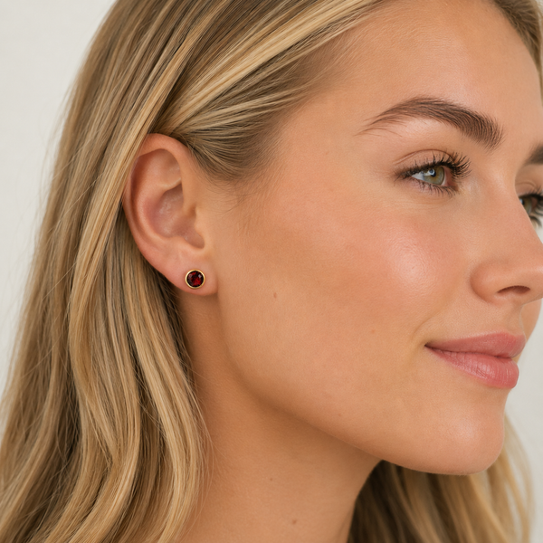 Gold Crystal Birthstone Earrings