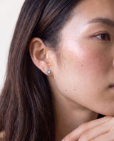 Silver Milgrain Birthstone Earrings