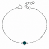 Silver Crystal Birthstone Bracelet