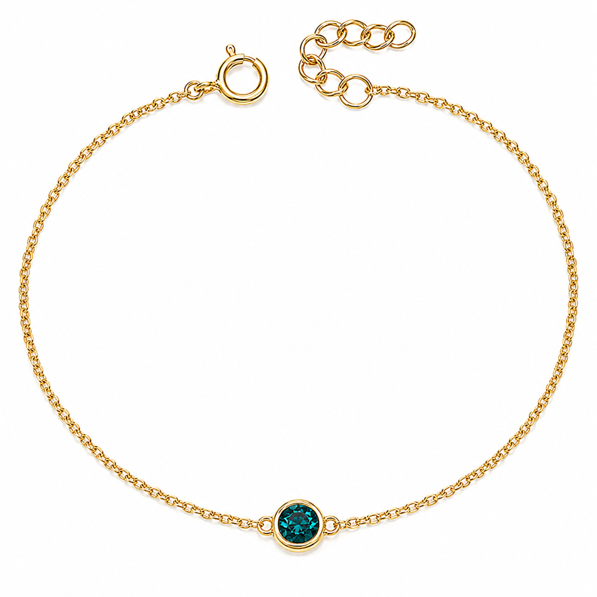 Gold Crystal Birthstone Bracelet