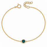 Gold Crystal Birthstone Bracelet