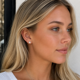 Silver Milgrain Birthstone Earrings