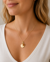Gold Crystal Birthstone  Necklace