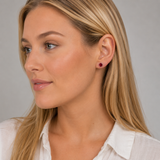Silver Crystal Birthstone Earrings