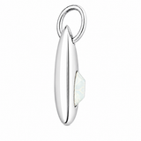 Silver Crystal Teardrop Birthstone Necklace