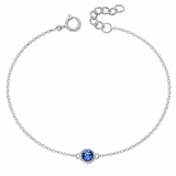 Silver Crystal Birthstone Bracelet