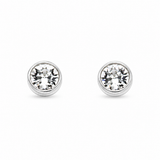 Silver Crystal Birthstone Earrings