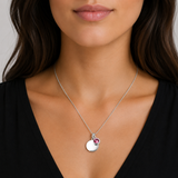Silver Crystal Birthstone Necklace