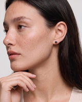 Silver Milgrain Birthstone Earrings