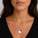 Silver Crystal Birthstone Necklace