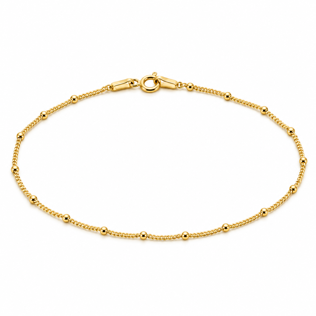 Gold Satellite Curb Chain Bracelet
