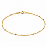 Gold Satellite Curb Chain Bracelet