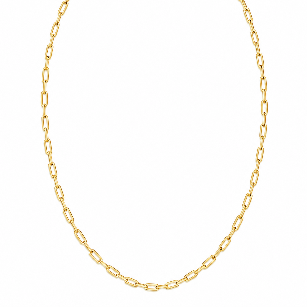 Gold Paperclip Chain Necklace