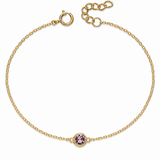 Gold Crystal Birthstone Bracelet