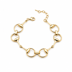 Gold Snaffle Bit Bracelet