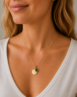 Gold Crystal Birthstone Necklace