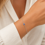Silver Crystal Birthstone Bracelet