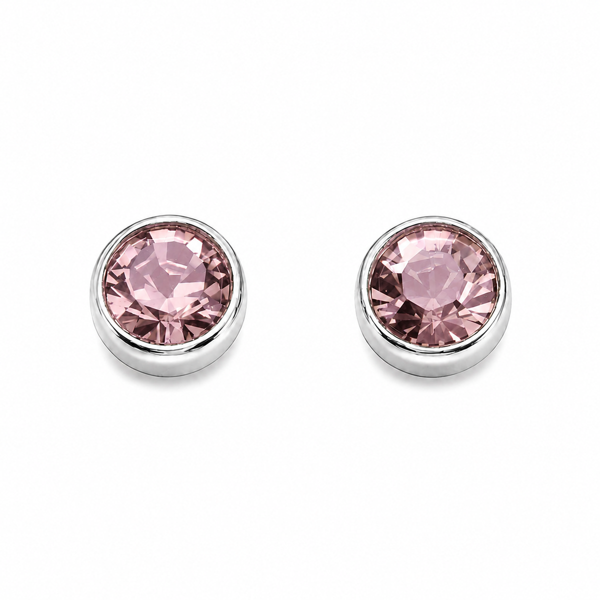Silver Crystal Birthstone Earrings