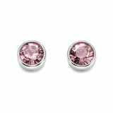 Silver Crystal Birthstone Earrings