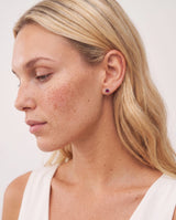 Silver Milgrain Birthstone Earrings
