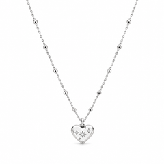 Silver Celestial Heart Necklace
