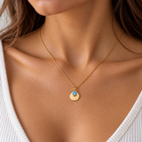 Gold Crystal Birthstone Necklace