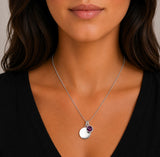 Silver Crystal Birthstone Necklace