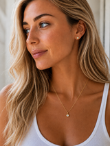 Gold Crystal Charm Birthstone Necklace