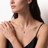 Gold Crystal Charm Birthstone Necklace