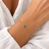 Gold Crystal Birthstone Bracelet