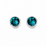 Silver Crystal Birthstone Earrings