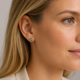 Silver Crystal Birthstone Earrings